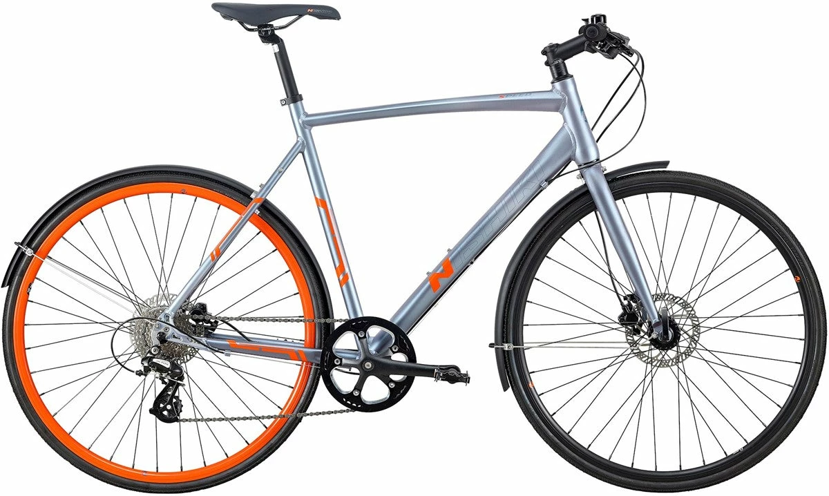 Nishiki Speed Disc Grå Orange Citybike Herre