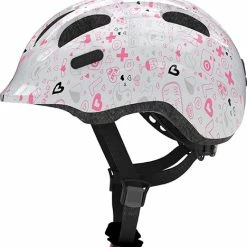 Abus Smiley 2.1 Hvid Pink Cykelhjelm